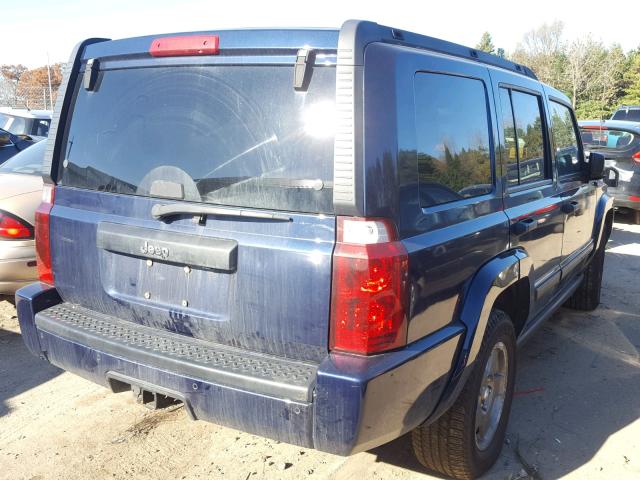 1J8HG48NX6C143513 - 2006 JEEP COMMANDER BLUE photo 4