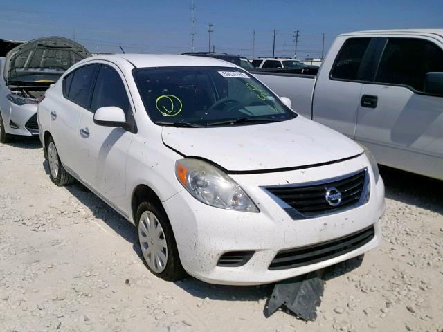 3N1CN7AP7EL842964 - 2014 NISSAN VERSA S WHITE photo 1