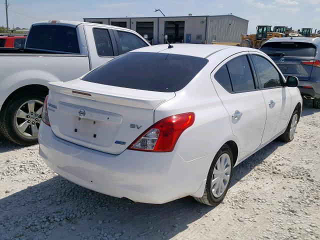 3N1CN7AP7EL842964 - 2014 NISSAN VERSA S WHITE photo 4