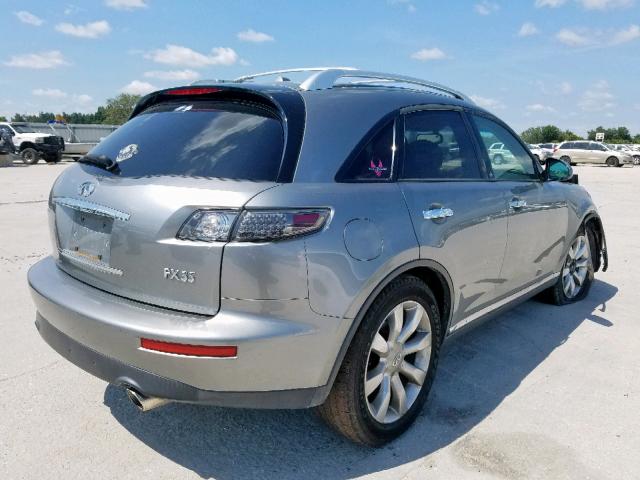 JNRAS08W76X204186 - 2006 INFINITI FX35 GRAY photo 4