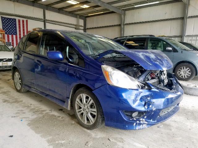 JHMGE88419S041825 - 2009 HONDA FIT SPORT BLUE photo 1