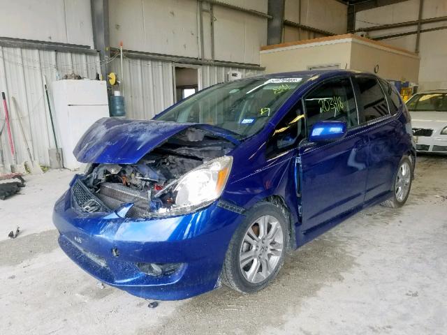 JHMGE88419S041825 - 2009 HONDA FIT SPORT BLUE photo 2