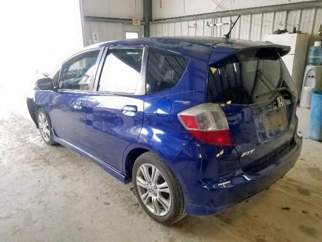 JHMGE88419S041825 - 2009 HONDA FIT SPORT BLUE photo 3