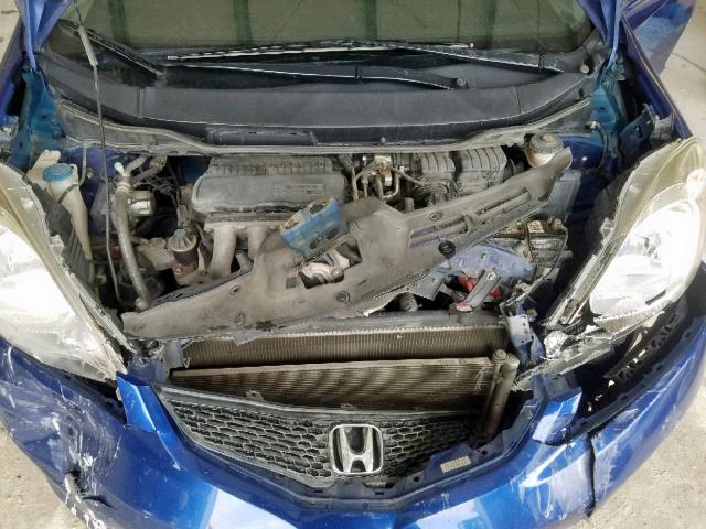 JHMGE88419S041825 - 2009 HONDA FIT SPORT BLUE photo 7