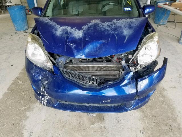 JHMGE88419S041825 - 2009 HONDA FIT SPORT BLUE photo 9