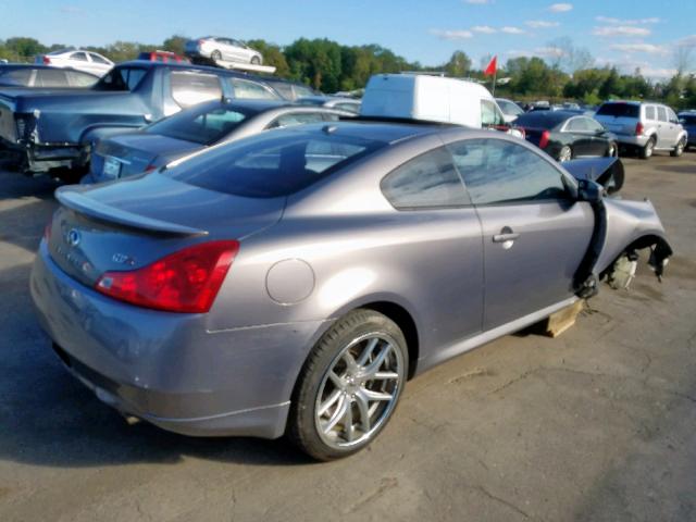 JNKCV64E38M128467 - 2008 INFINITI G37 BASE GRAY photo 4