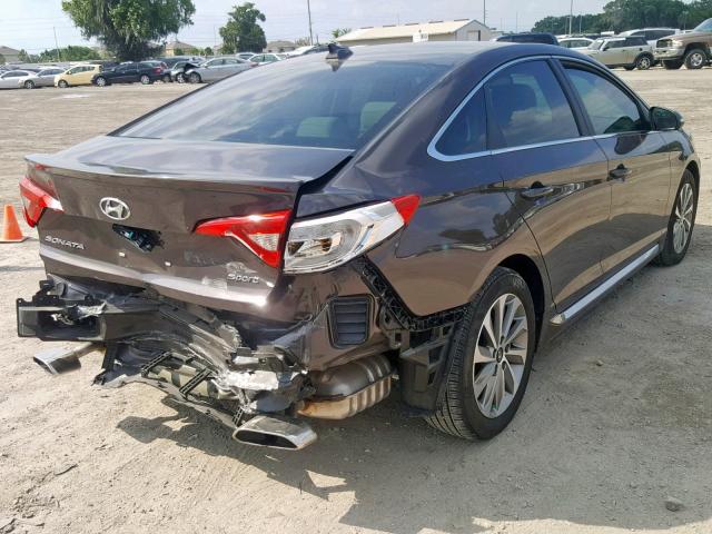 5NPE34AF9GH313861 - 2016 HYUNDAI SONATA SPO BROWN photo 4