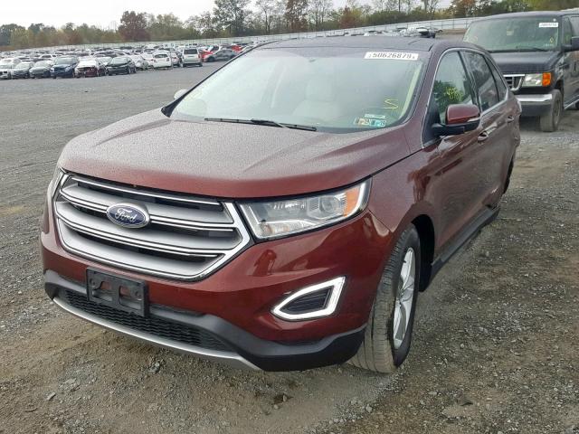 2FMPK4J82GBC33659 - 2016 FORD EDGE SEL BROWN photo 2