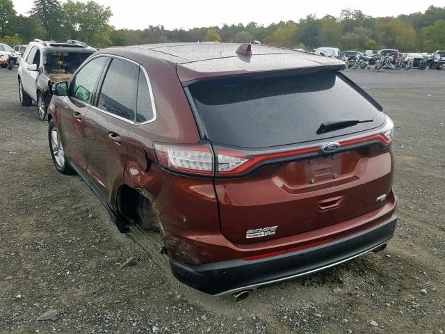 2FMPK4J82GBC33659 - 2016 FORD EDGE SEL BROWN photo 3