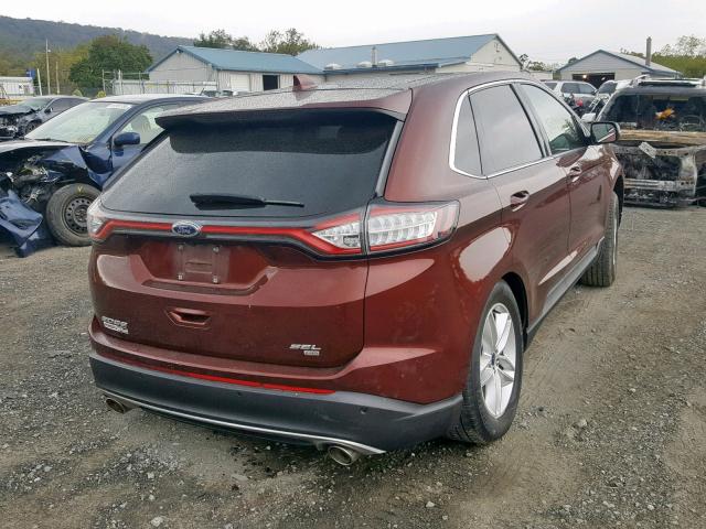 2FMPK4J82GBC33659 - 2016 FORD EDGE SEL BROWN photo 4