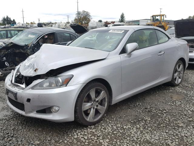 JTHFF2C22B2520630 - 2011 LEXUS IS 250 SILVER photo 2