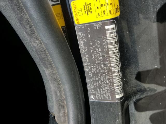 WBABV13496JT24367 - 2006 BMW 325 CI SUL BLACK photo 10
