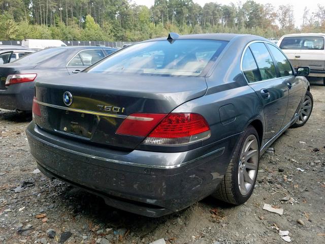 WBAHL83586DT04594 - 2006 BMW 750 I GRAY photo 4