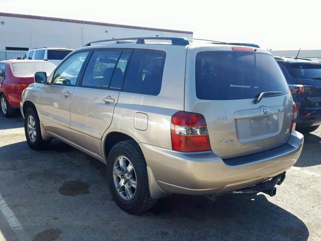 JTEEP21A650119579 - 2005 TOYOTA HIGHLANDER BEIGE photo 3