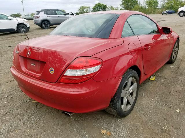 WDBWK54F86F106846 - 2006 MERCEDES-BENZ SLK 280 RED photo 4