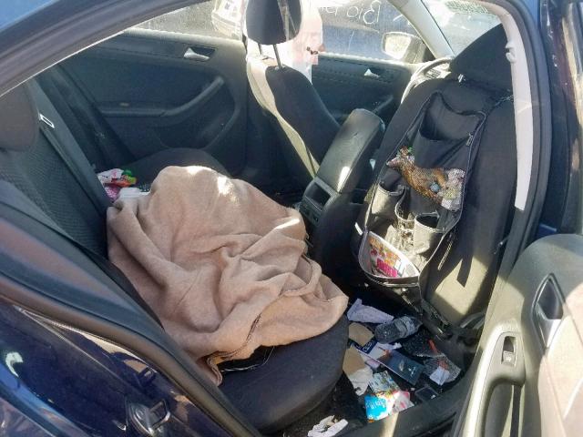 3VW2K7AJ3EM380519 - 2014 VOLKSWAGEN JETTA BASE ლურჯი ფოტო 6