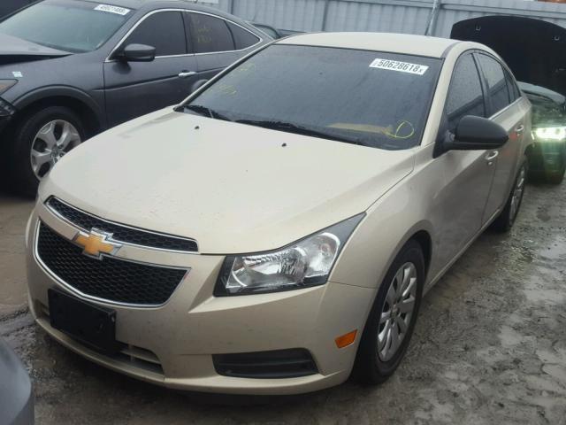 1G1PA5SH0B7258825 - 2011 CHEVROLET CRUZE LS BEIGE photo 2