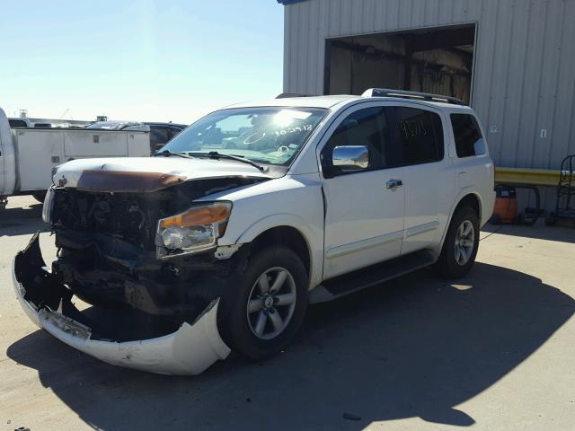 5N1BA0NDXCN600674 - 2012 NISSAN ARMADA SV WHITE photo 2