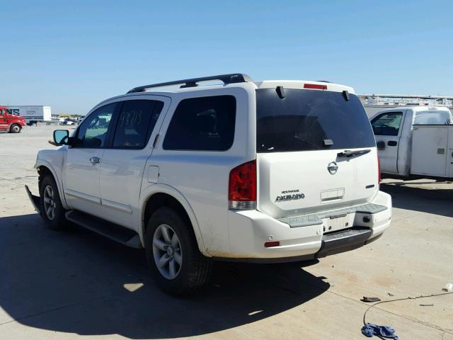 5N1BA0NDXCN600674 - 2012 NISSAN ARMADA SV WHITE photo 3