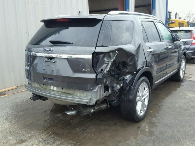 1FM5K8F81HGA54899 - 2017 FORD EXPLORER L CHARCOAL photo 4