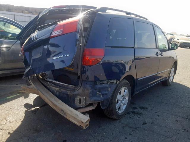 5TDZA23C84S147238 - 2004 TOYOTA SIENNA BLUE photo 4