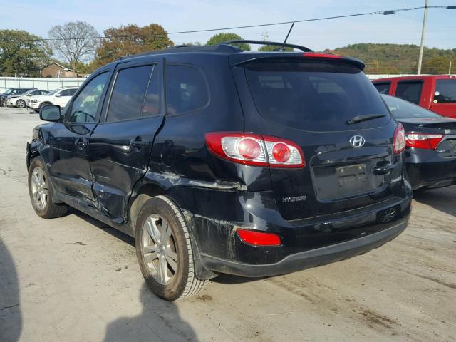 5XYZH4AG9BG054123 - 2011 HYUNDAI SANTA FE S BLACK photo 3