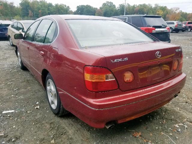 JT8BD68S0X0048578 - 1999 LEXUS GS 300 BURGUNDY photo 3