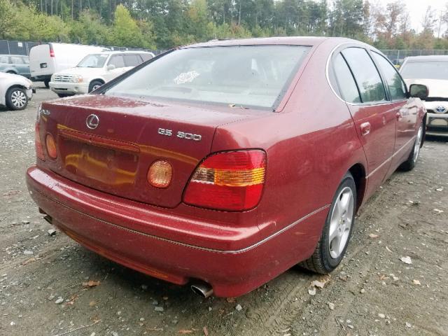 JT8BD68S0X0048578 - 1999 LEXUS GS 300 BURGUNDY photo 4