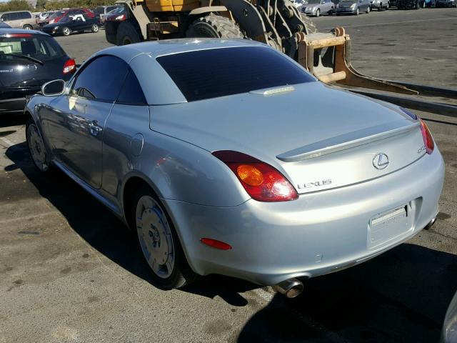 JTHFN48Y630041670 - 2003 LEXUS SC 430 SILVER photo 3