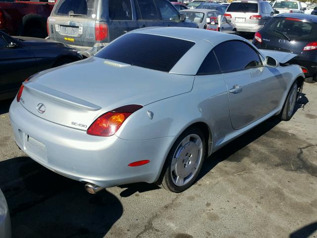 JTHFN48Y630041670 - 2003 LEXUS SC 430 SILVER photo 4