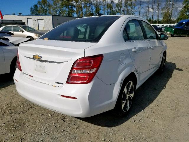 1G1JF5SB3J4107660 - 2018 CHEVROLET SONIC PREM WHITE photo 4