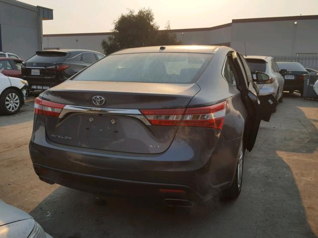 4T1BK1EB0FU149721 - 2015 TOYOTA AVALON XLE GRAY photo 4