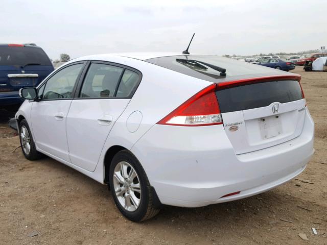 JHMZE2H70AS012921 - 2010 HONDA INSIGHT WHITE photo 3