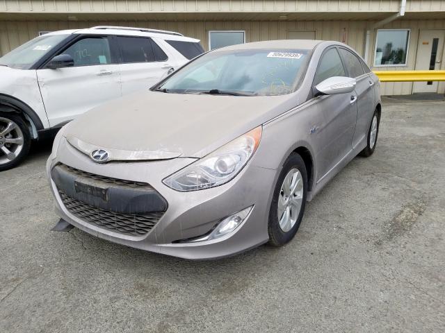 KMHEC4A49DA088483 - 2013 HYUNDAI SONATA HYB SILVER photo 2