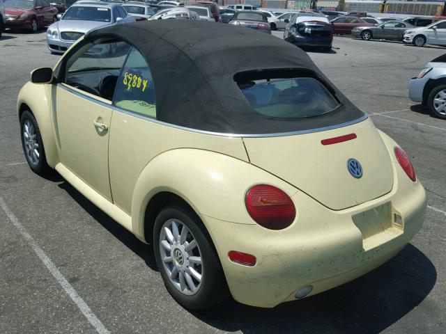 3VWCM31Y35M317683 - 2005 VOLKSWAGEN NEW BEETLE YELLOW photo 3