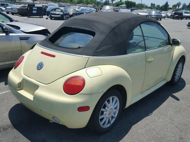 3VWCM31Y35M317683 - 2005 VOLKSWAGEN NEW BEETLE YELLOW photo 4