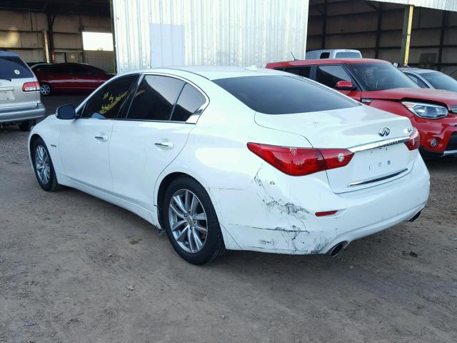 JN1AV7APXEM692314 - 2014 INFINITI Q50 HYBRID WHITE photo 3