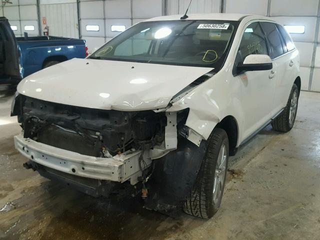 2FMDK3JCXDBB64006 - 2013 FORD EDGE SEL WHITE photo 2