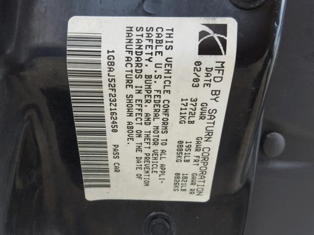 1G8AJ52F23Z162450 - 2003 SATURN ION LEVEL 白色 照片 10