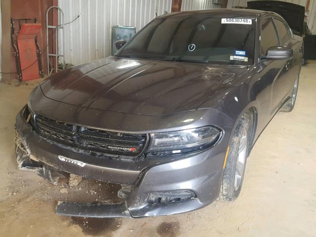 2C3CDXHG5GH214570 - 2016 DODGE CHARGER SX GRAY photo 2