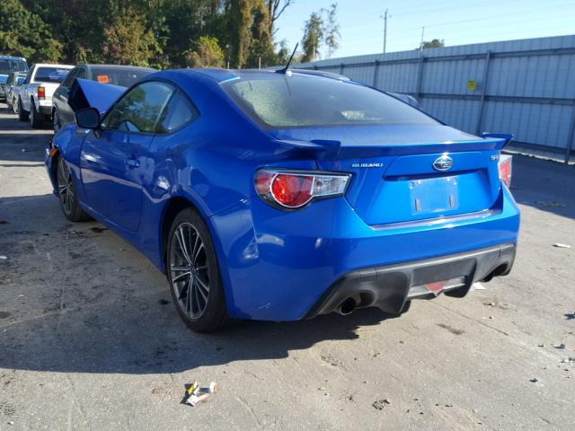 JF1ZCAC14E9601607 - 2014 SUBARU BRZ 2.0 LI BLUE photo 3