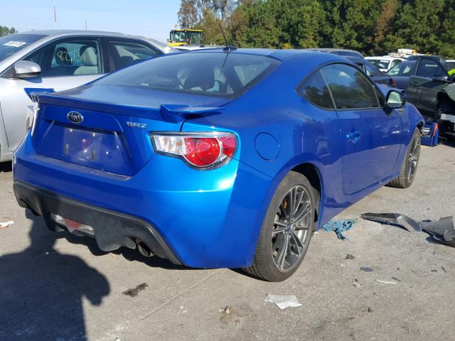 JF1ZCAC14E9601607 - 2014 SUBARU BRZ 2.0 LI BLUE photo 4