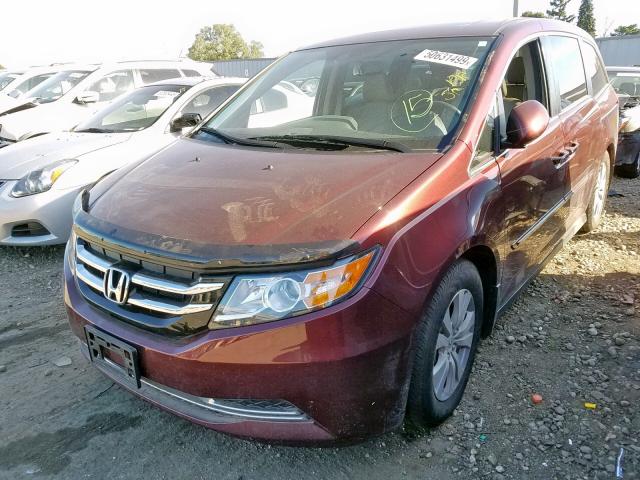 5FNRL5H62GB084533 - 2016 HONDA ODYSSEY EX BURGUNDY photo 2