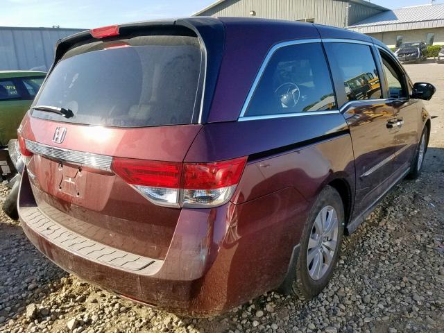 5FNRL5H62GB084533 - 2016 HONDA ODYSSEY EX BURGUNDY photo 4