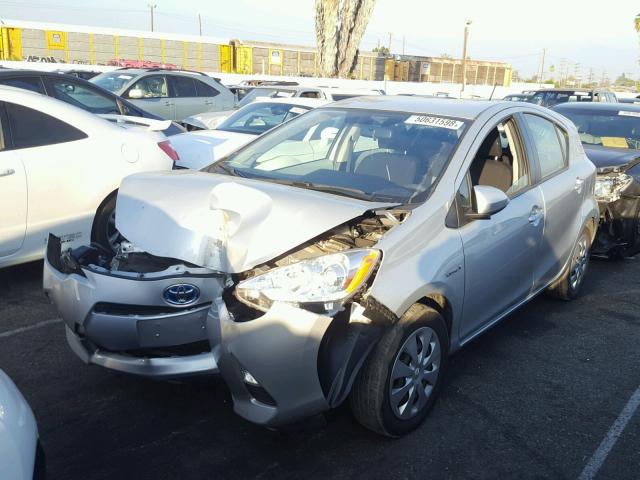 JTDKDTB3XE1085565 - 2014 TOYOTA PRIUS C SILVER photo 2