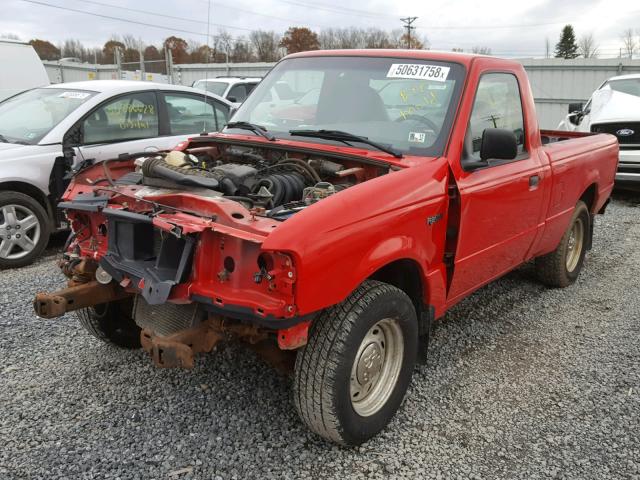 1FTYR10D62TA22006 - 2002 FORD RANGER RED photo 2