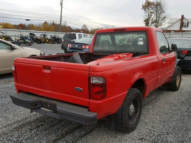 1FTYR10D62TA22006 - 2002 FORD RANGER RED photo 4