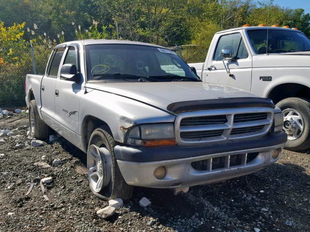 1B7GL2AXX1S120746 - 2001 DODGE DAKOTA QUA SILVER photo 1