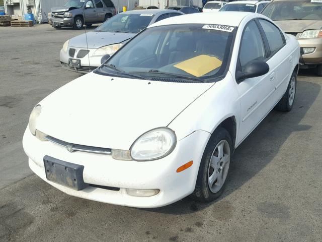 1B3ES46C2YD504676 - 2000 DODGE NEON BASE WHITE photo 2