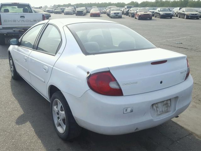 1B3ES46C2YD504676 - 2000 DODGE NEON BASE WHITE photo 3